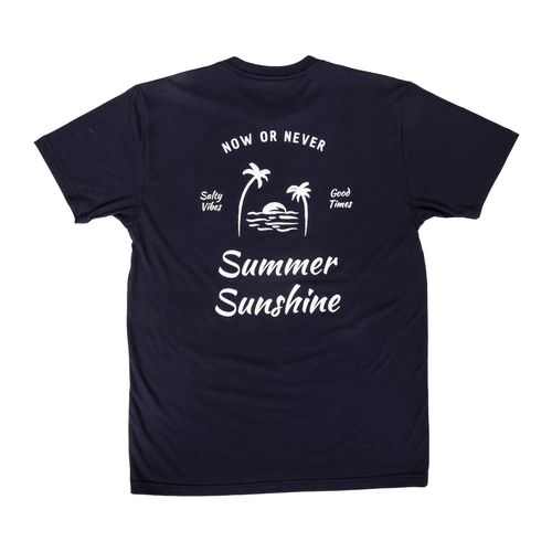 Playera Para Caballero Now Or Never Azul SUMMER SUNSHINE