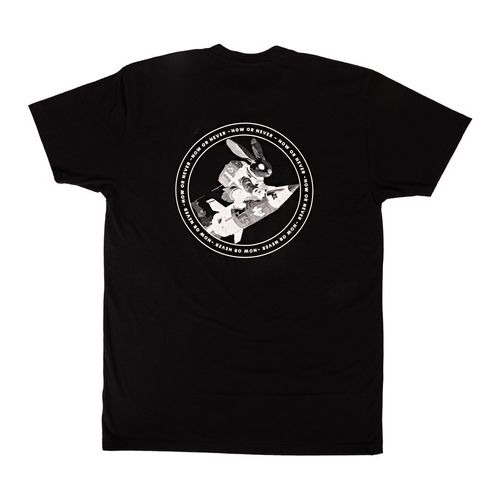 Playera Para Caballero Now Or Never Negro SPACE RABBIT