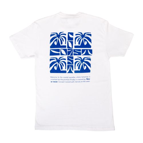 Playera Para Caballero Now Or Never Blanco COAST PALM TREE