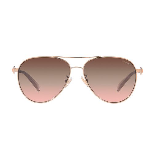 Lentes De Sol Para Dama Coach Pilot Shiny Rose Gold HC71289331U858