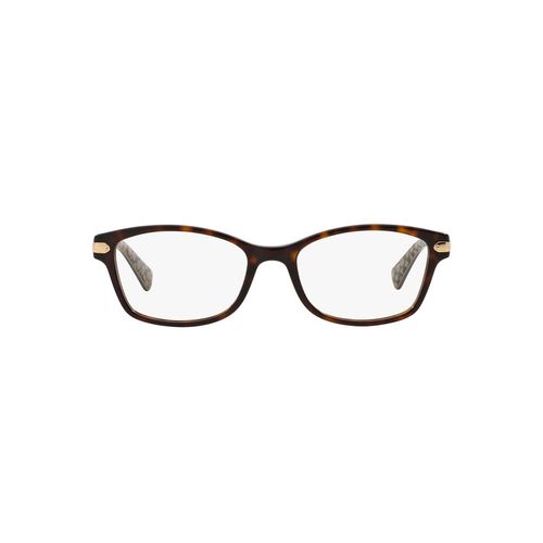 Lentes oftálmicos para dama Coach rectangle dark tortoise 0hc6065 5291 51