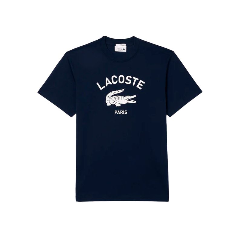 Playera fashion negra lacoste