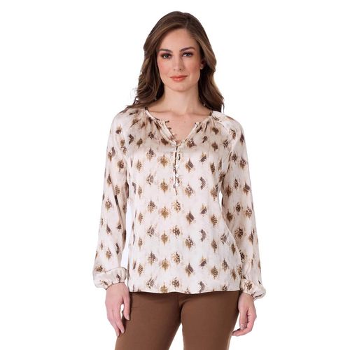 Blusa Casual Para Dama Foleys Beige 224081