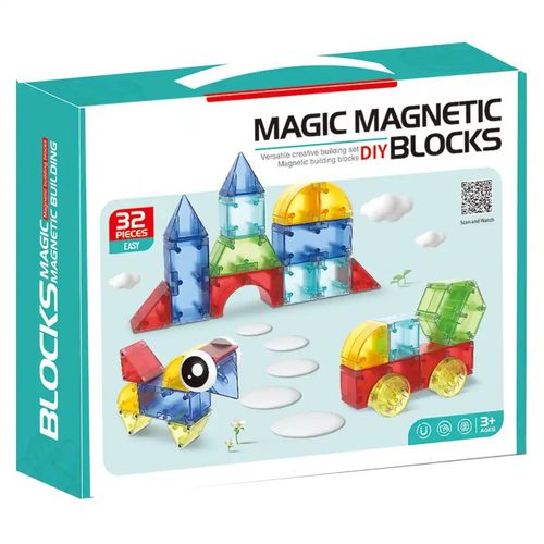 Bloques Magnéticos Storyland para Armar 32 Piezas 788806