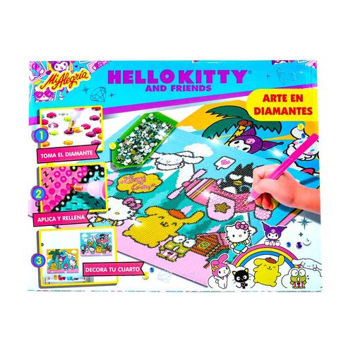 Set De Arte En Diamantes Hello Kitty Mi Alegria Multicolor 2403