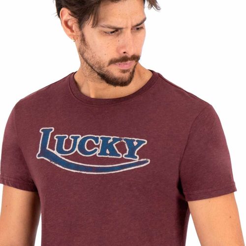 Playera Para Caballero Lucky Brand Vino L150PLY5