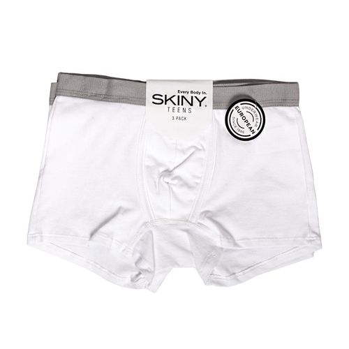 Paquete de 3 boxers para joven Skiny blanco 75997