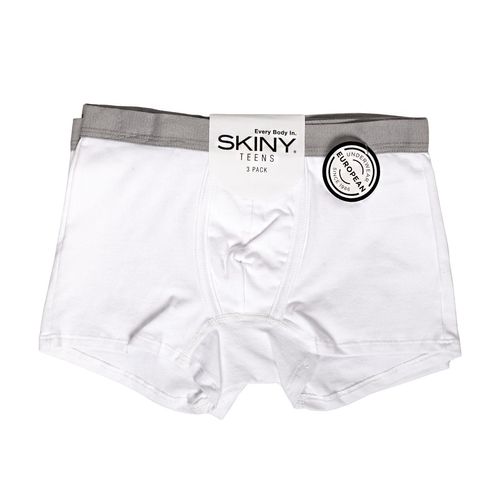 Paquete De 3 Boxers Para Joven Skiny Blanco 75997