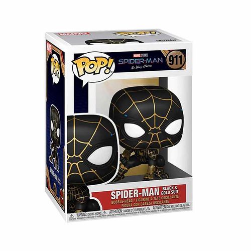 Funko Pop Spiderman Traje Negro Y Dorado Multicolor FU56827