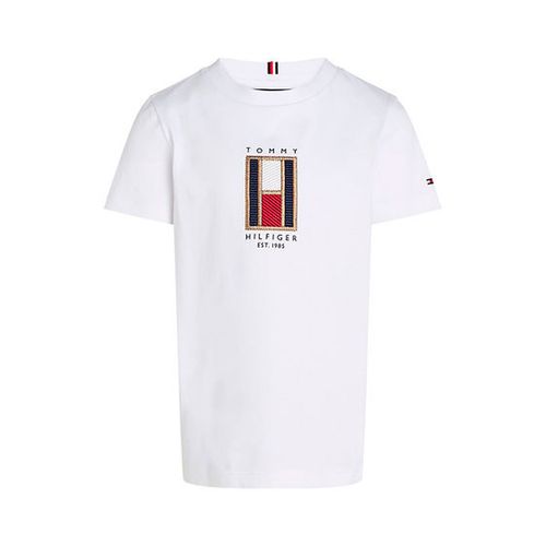 Playera Casual Para Niño Tommy Hilfiger Blanco KB0KB09285-YBS