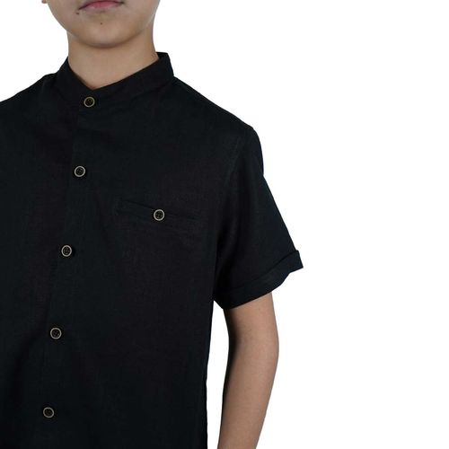 Camisa Casual Para Niño Lyon Negro 222002-001