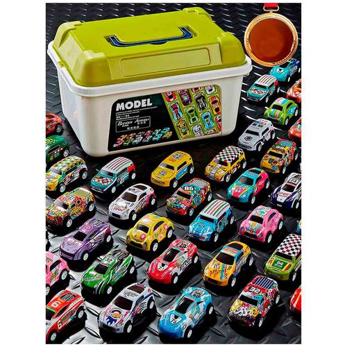 Set De Coches Con 50 Piezas Selectio Multicolor TP1428491