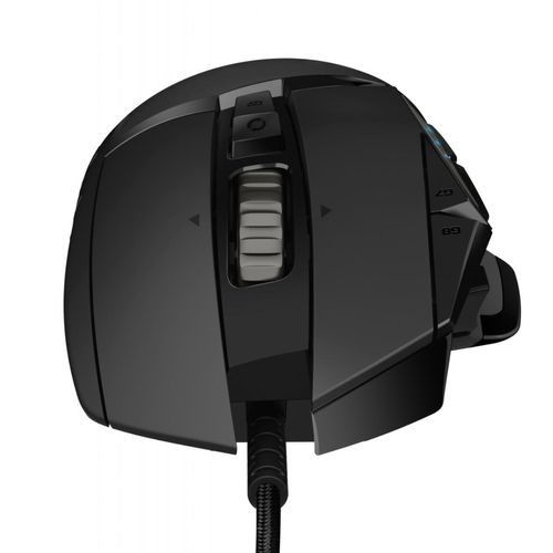 Mouse Gamer Ergonómico Logitech Negro Óptico G502 Hero RGB