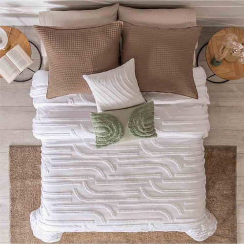 Funda de duvet matrimonial Vianney blanco 87538