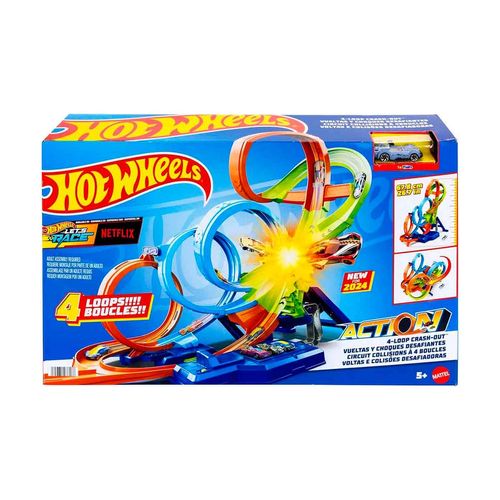 Pista De Vueltas Y Choques Hot Wheels Multicolor HXR70