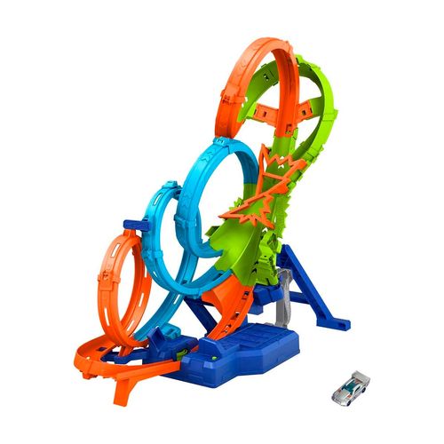 Pista De Vueltas Y Choques Hot Wheels Multicolor HXR70