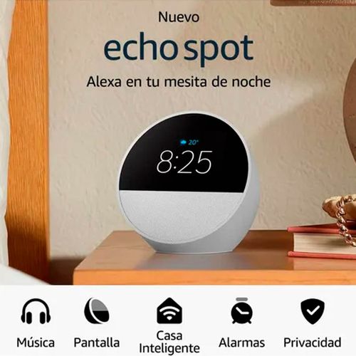 Asistente De Voz Echo Spot Amazon Blanco B0BFCBKXWL