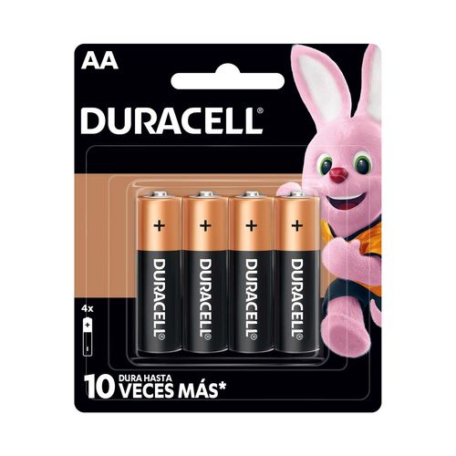 Pila Alcalina AA Con 4 Piezas Duracell Negro AA PILA DURACEL