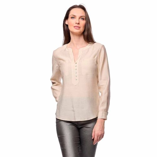 Blusa Casual Para Dama Foleys Beige 224156