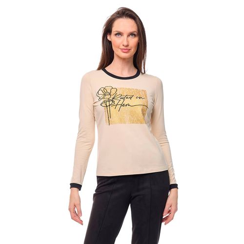 Blusa Casual Para Dama Foleys Beige 224331