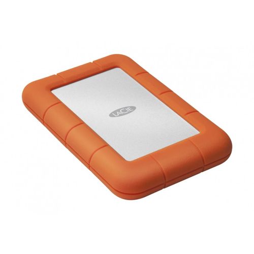 Disco duro externo Lacie naranja rugged mini, 4tb, usb 3.0, a prueba de agua y golpes - para mac/pc.