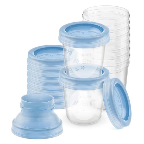 Set De 10 Vasos De Almacenaje Avent Azul SCF618/10