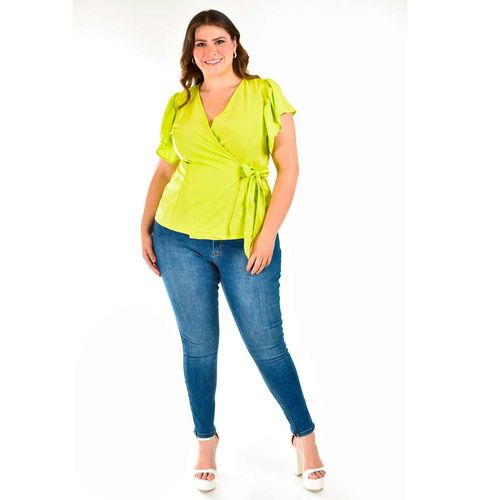 Blusa Casual Para Dama Roman Fashion Verde 1840