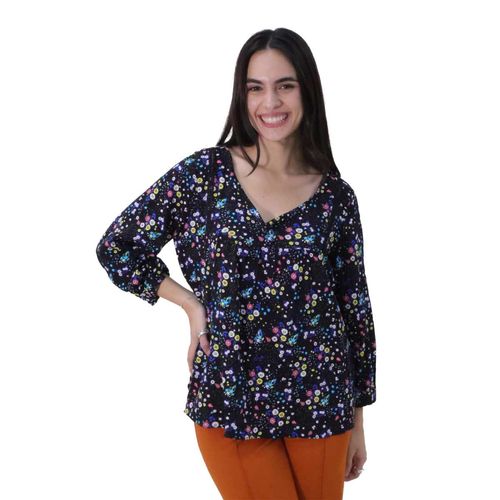 Blusa Casual Para Dama Zucca Negro 606