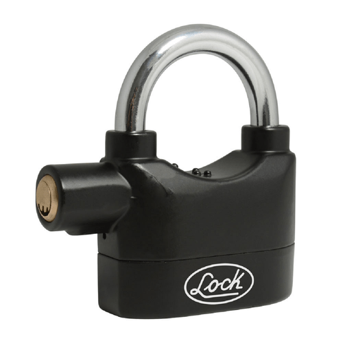 Candado Con Alarma Sonora Lock Negro CASO70