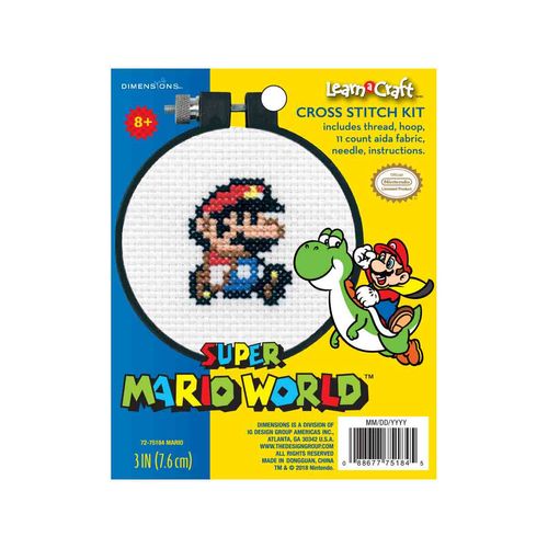 Set Aro De Punto De Cruz Mario Bros Anker Multicolor 72-75184