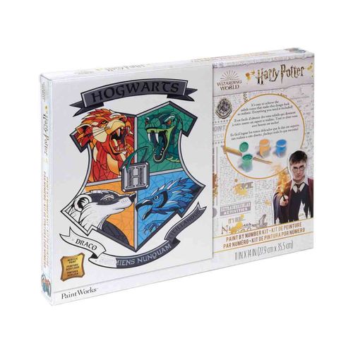 Set De Arte Pinta Por Numero Escudo De Hogwarts Anker Multicolor 73-91828