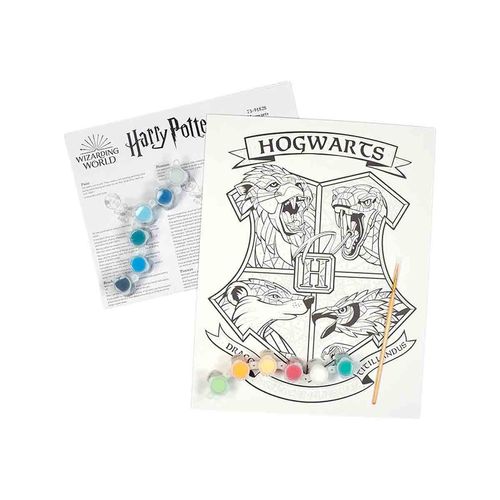 Set De Arte Pinta Por Numero Escudo De Hogwarts Anker Multicolor 73-91828