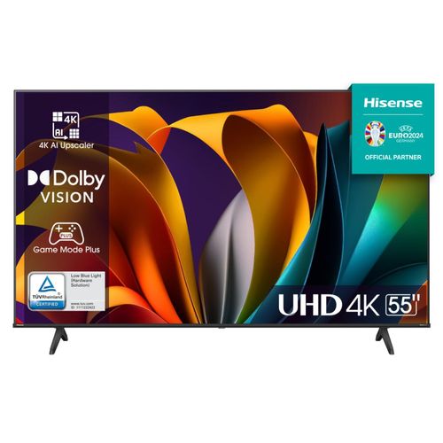 Pantalla Hisense Negro Smart TV LED 50A6N 55"