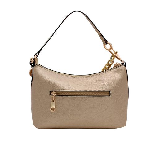 Bolso Shoulder Bag Para Dama Jaime Ibiza  Dorado JI 2485