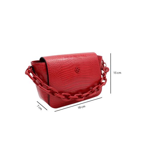 Bolso Crossbody Para Dama Jaime Ibiza  Croco Ancora JI 2493