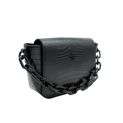 Bolso Crossbody Para Dama Jaime Ibiza  Croco Negro JI 2493