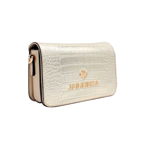 Bolso Crossbody Para Dama Jaime Ibiza  Croco Oro JI 2500