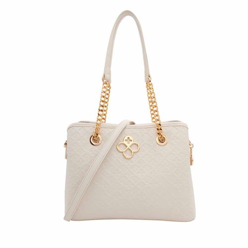 Bolso Satchel Para Dama Jaime Ibiza  Beige JI 2505