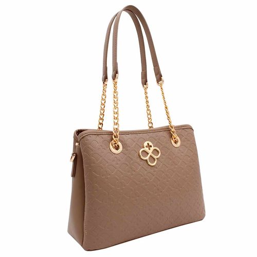 Bolso Satchel Para Dama Jaime Ibiza  Beige JI 2505