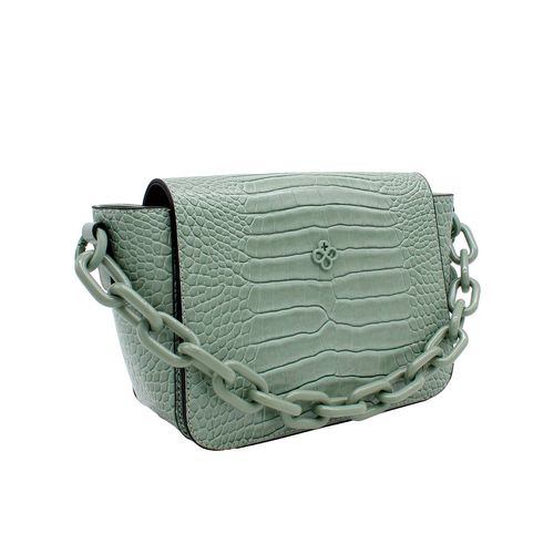 Bolso crossbody para dama Jaime Ibiza  croco aqua ji 2493