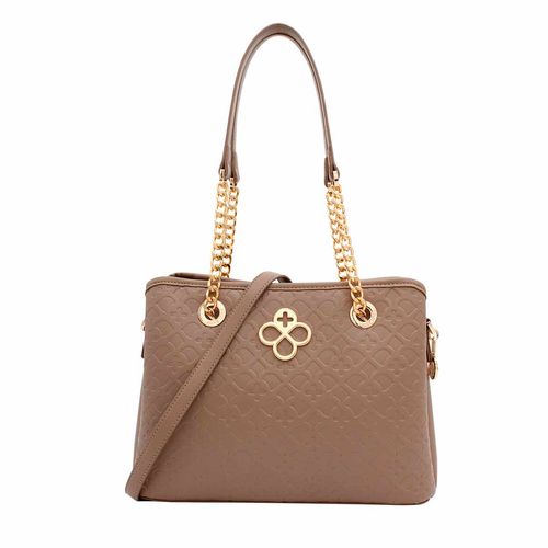 Bolso Satchel Para Dama Jaime Ibiza  Beige JI 2505