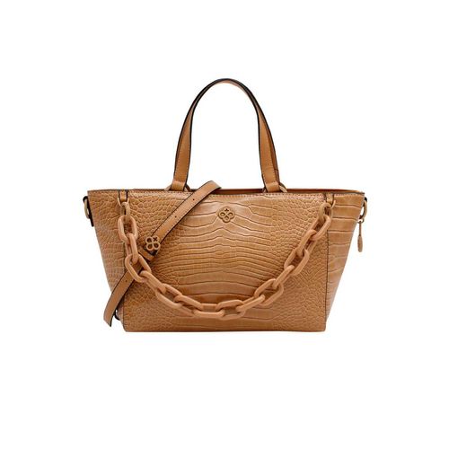 Bolso satchel para dama Jaime Ibiza  croco miel ji 2494