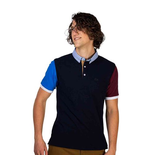 Playera Polo Para Caballero Tucane Marino MAGIC SLEEVES 4