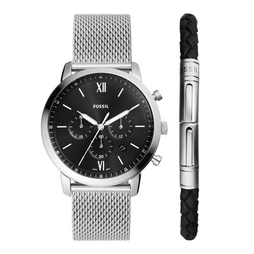 Reloj Juvenil Para Caballero Fossil Plata FS6020SET