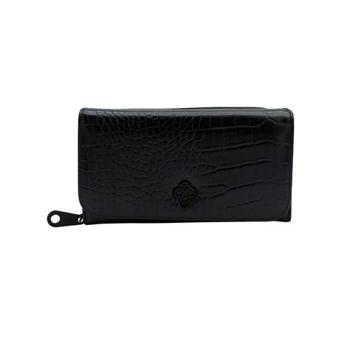 Cartera Grande Plegable Para Dama Jaime Ibiza Croco Negro JI 533