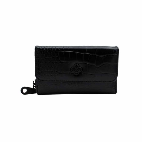 Cartera Sobre Chica Para Dama Jaime Ibiza Croco Negro JI 531