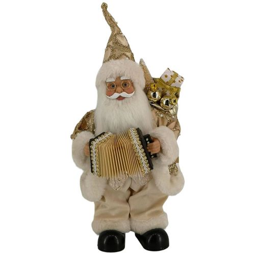 Santa Con Música Decorativo Santini Christmas Blanco 160-4503202