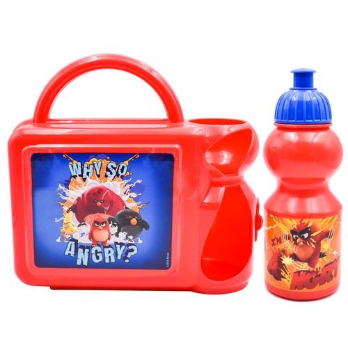 Lonchera Con Botella Angry Birds Regalos Siglo XXI Roja 1669-279