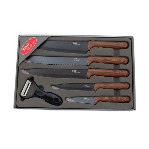 Juego de 5 cuchillos para cocina Regalos Siglo XXI negro 2415-4273