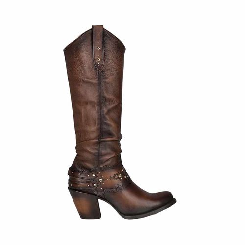 Bota vaquera Cuadra café para dama 1Z41RS